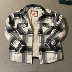 Women’s Levi’s plaid jacket.